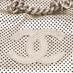 Metallic Glazed Calfskin Perforated Rodeo Drive Flap