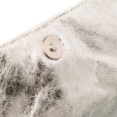 Metallic Glazed Calfskin Perforated Rodeo Drive Flap
