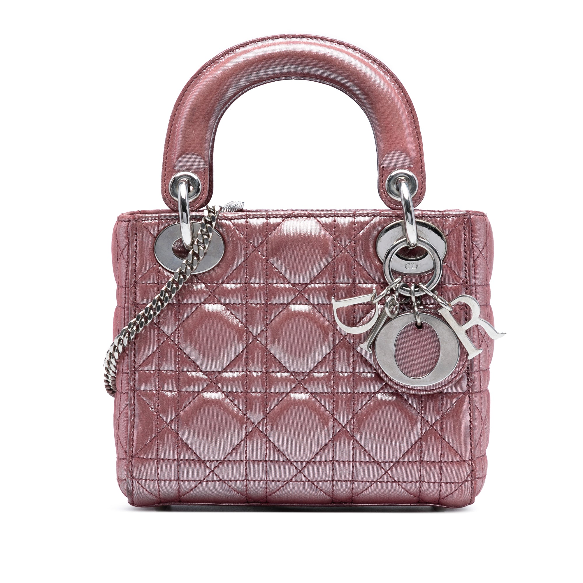 Mini Iridescent Lambskin Cannage Lady Dior