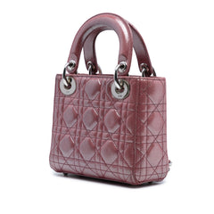 Mini Iridescent Lambskin Cannage Lady Dior