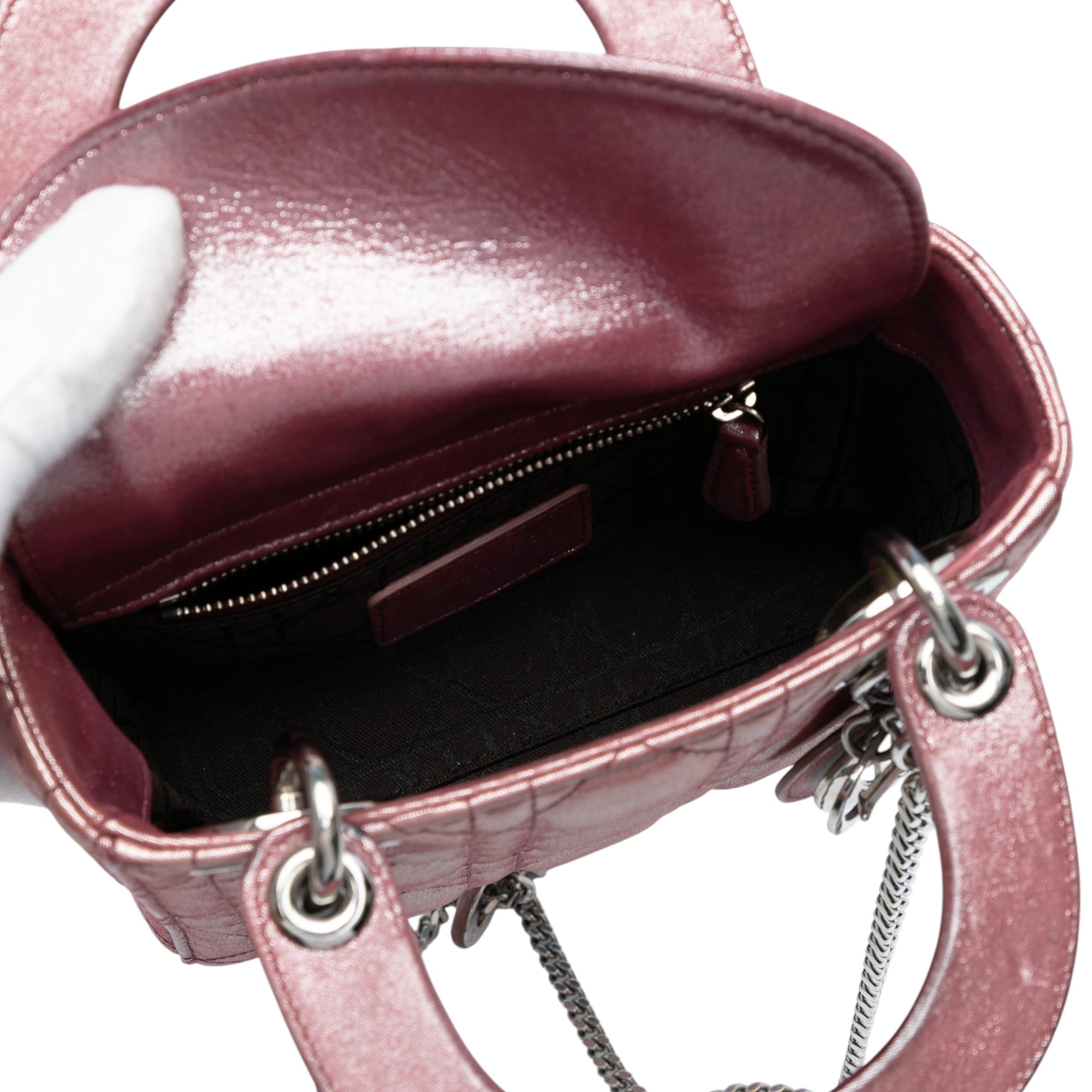 Mini Iridescent Lambskin Cannage Lady Dior