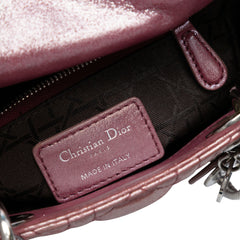 Mini Iridescent Lambskin Cannage Lady Dior