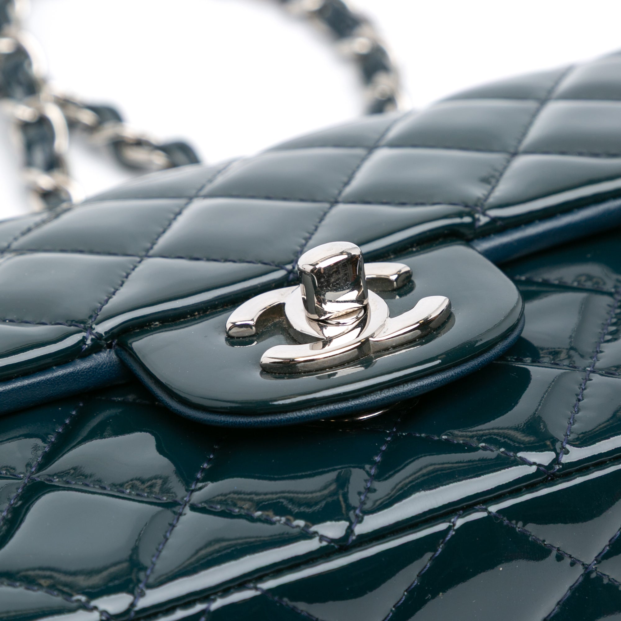 Mini Rectangular Classic Patent Single Flap