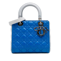 Medium Bicolor Lambskin Cannage Lady Dior