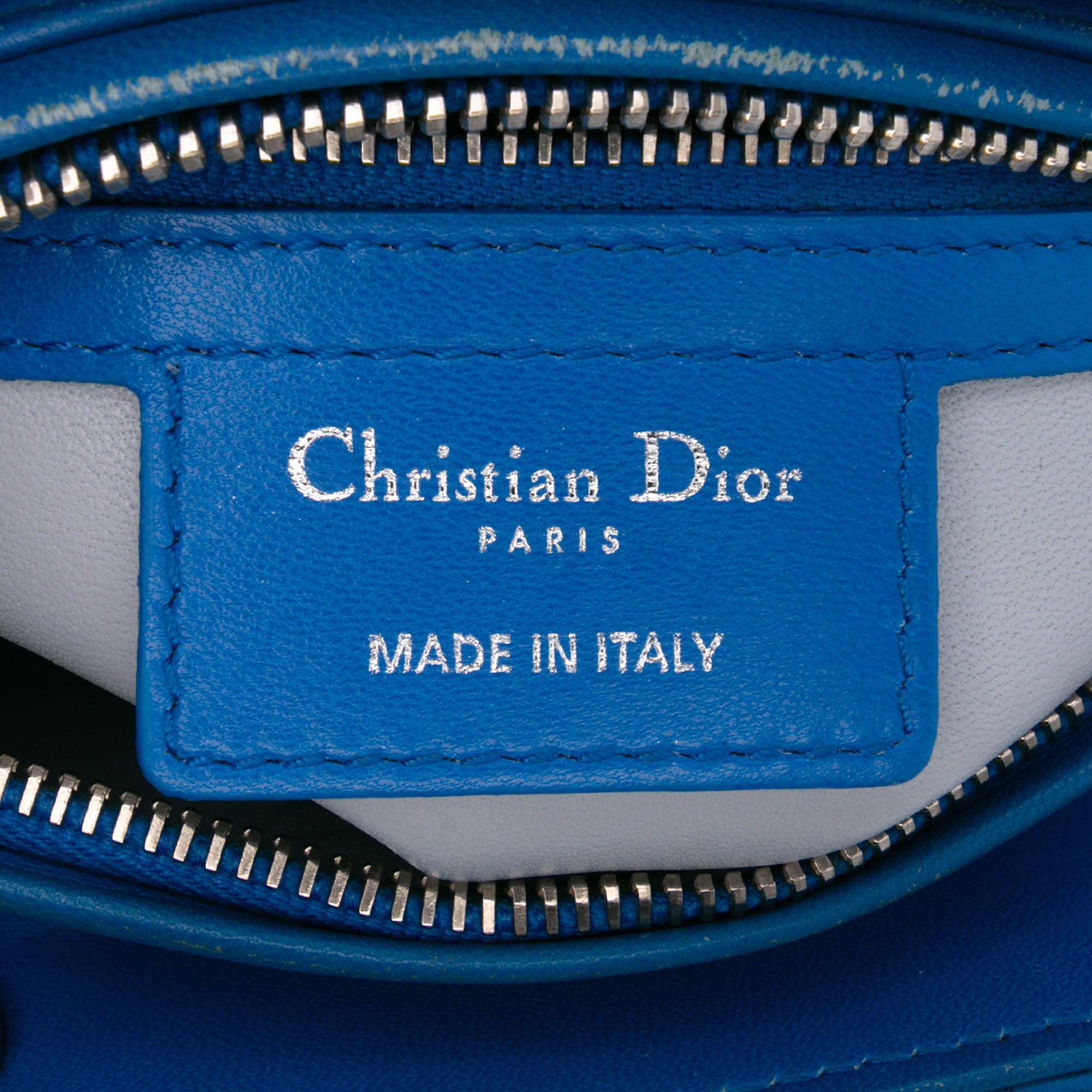 Medium Bicolor Lambskin Cannage Lady Dior