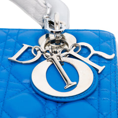 Medium Bicolor Lambskin Cannage Lady Dior