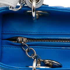 Medium Bicolor Lambskin Cannage Lady Dior