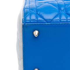 Medium Bicolor Lambskin Cannage Lady Dior