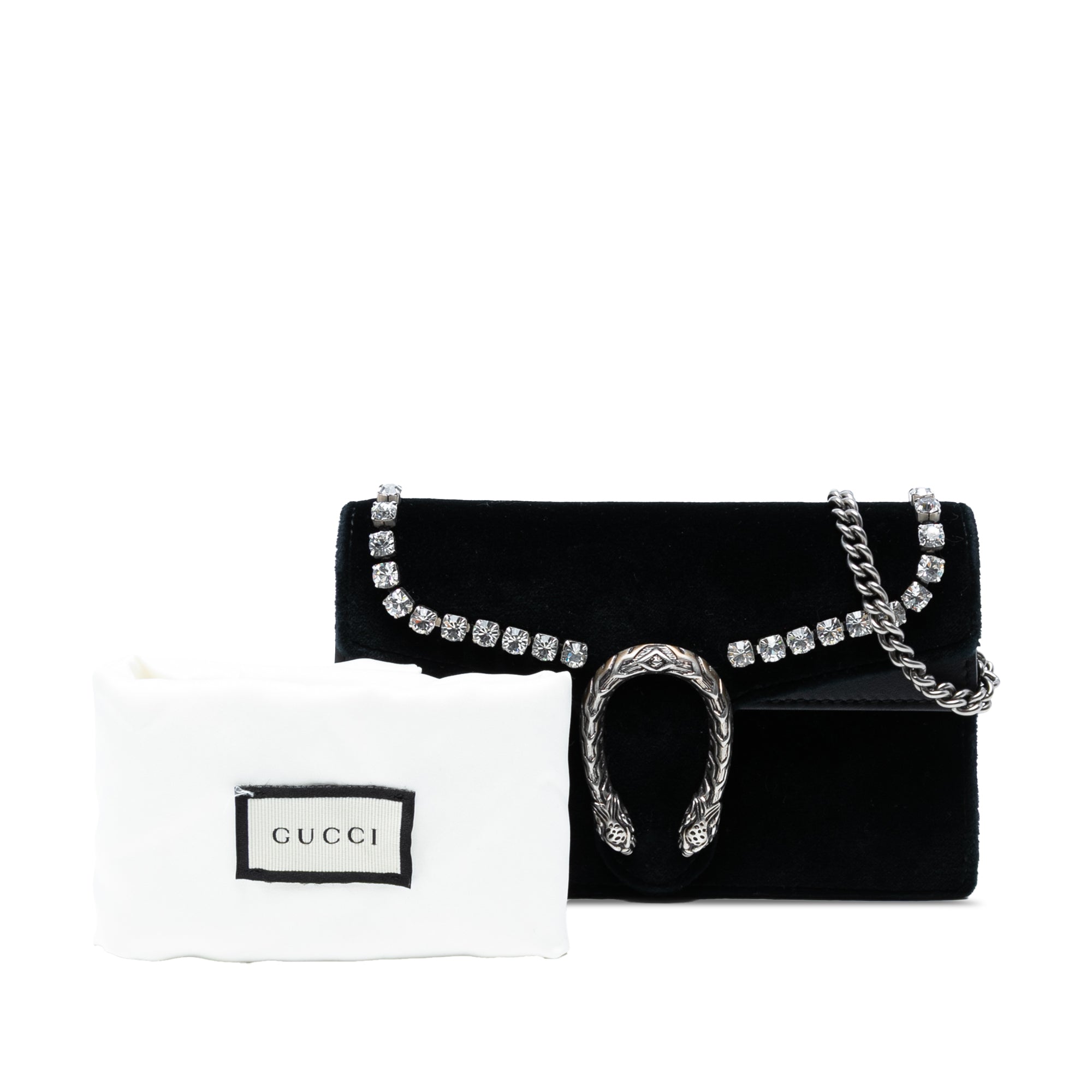 Mini Crystal Embellished Velvet Dionysus Crossbody