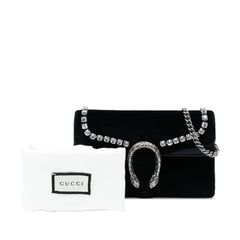 Mini Crystal Embellished Velvet Dionysus Crossbody