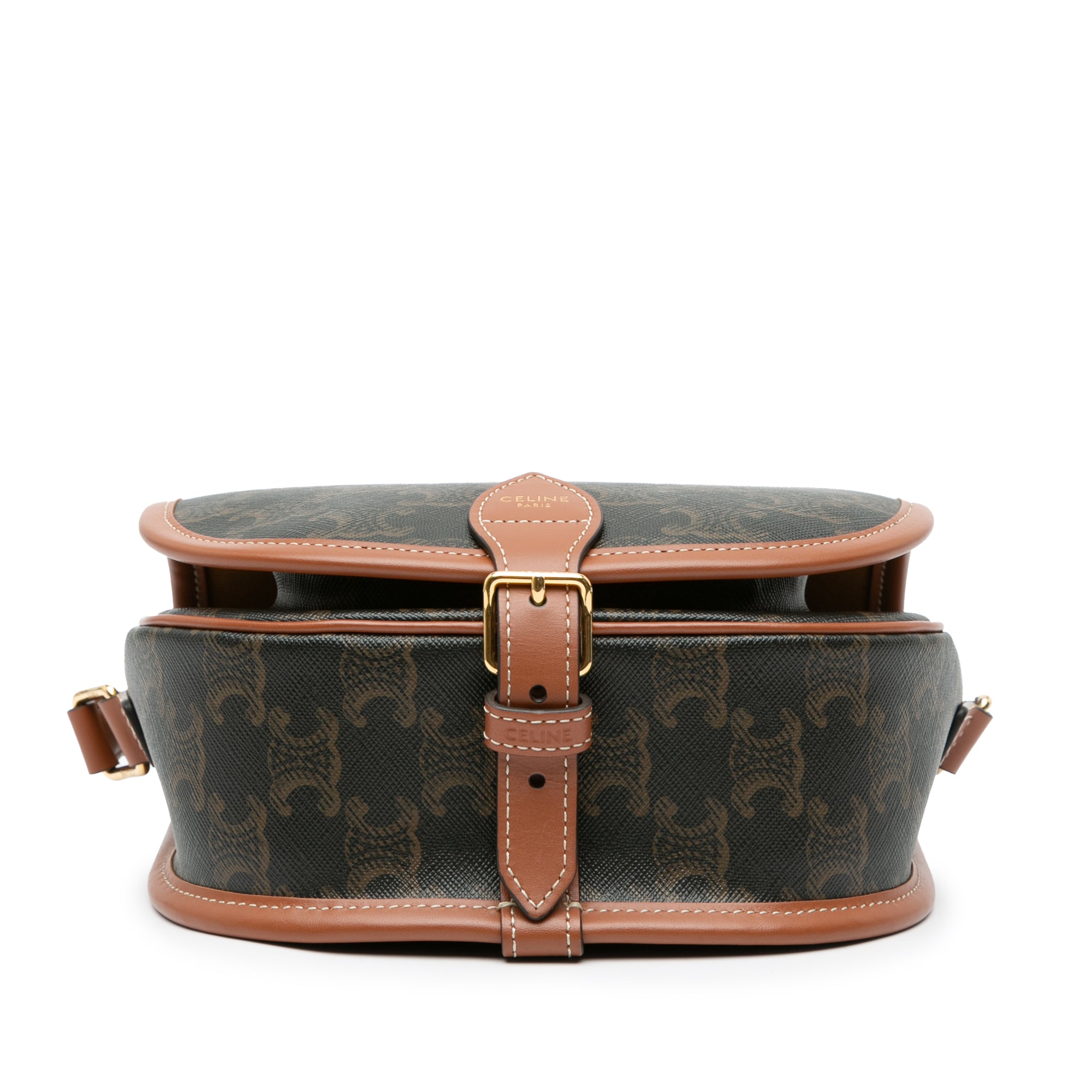 Medium Triomphe Coated Canvas Folco Crossbody