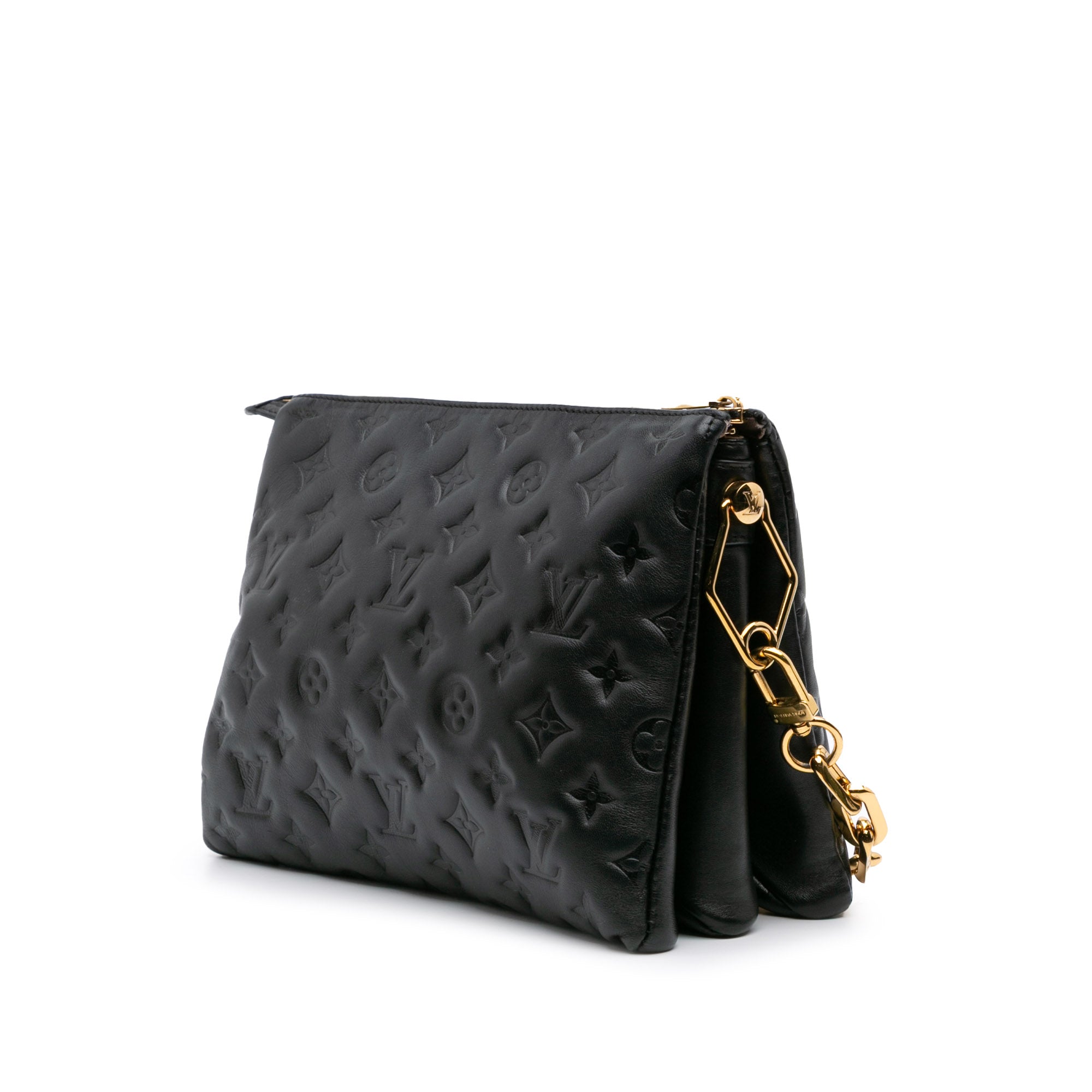Monogram Embossed Puffy Lambskin Coussin PM