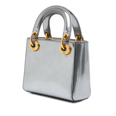 Mini Metallic Glazed Calfskin Lady Dior