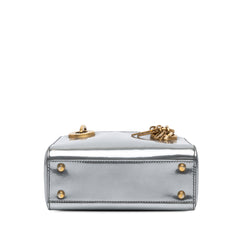 Mini Metallic Glazed Calfskin Lady Dior