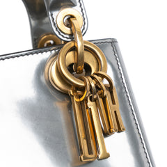 Mini Metallic Glazed Calfskin Lady Dior