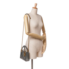 Mini Metallic Glazed Calfskin Lady Dior