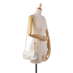 Mini Rectangular Lambskin Pearl Crush Flap