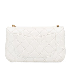Mini Rectangular Lambskin Pearl Crush Flap