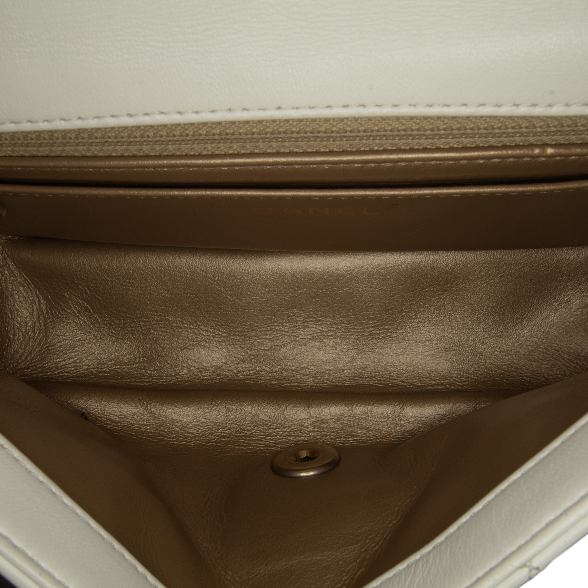Mini Rectangular Lambskin Pearl Crush Flap