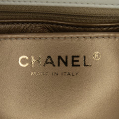 Mini Rectangular Lambskin Pearl Crush Flap
