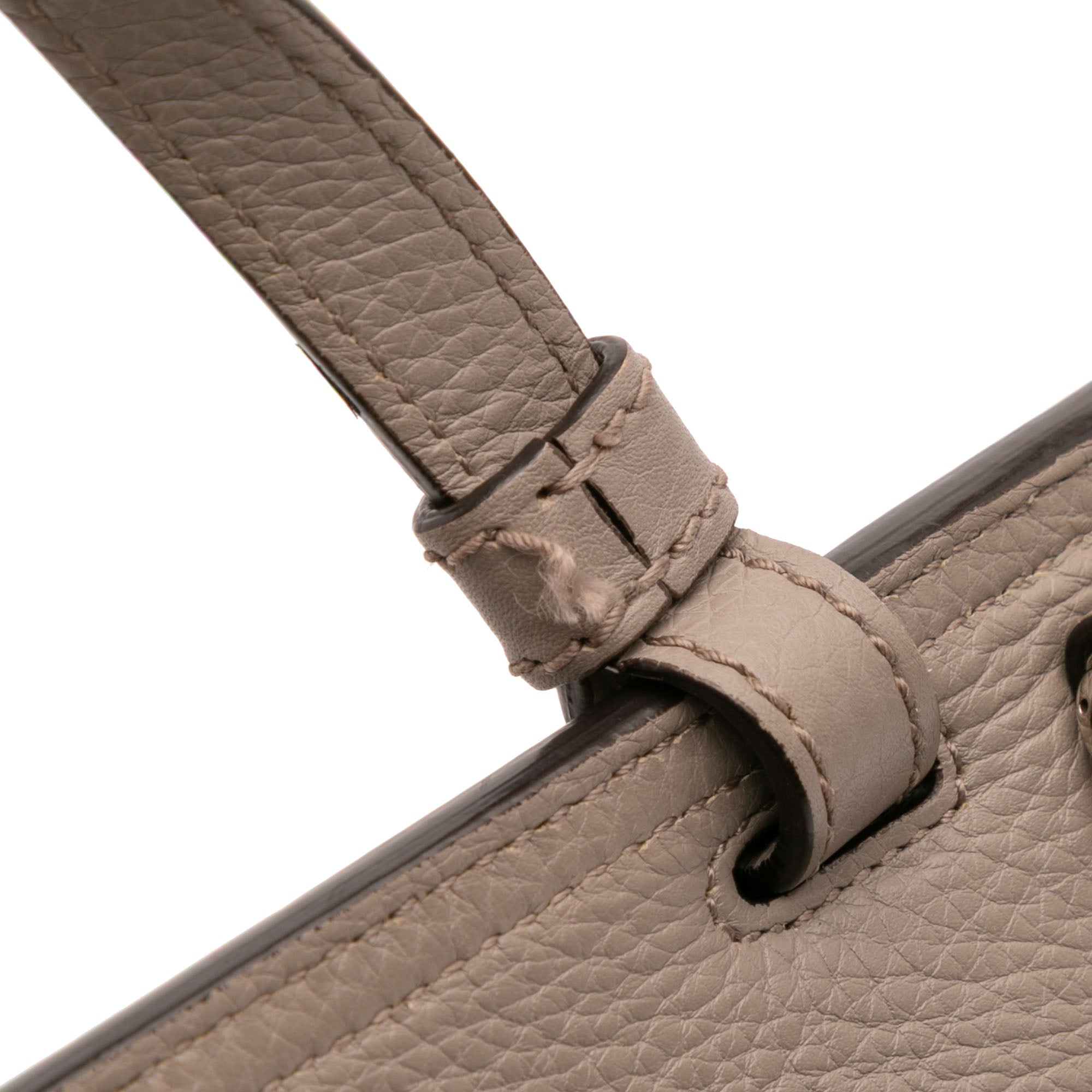 Small Leather Bamboo Daily Satchel