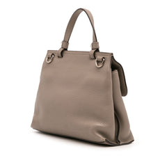 Small Leather Bamboo Daily Satchel