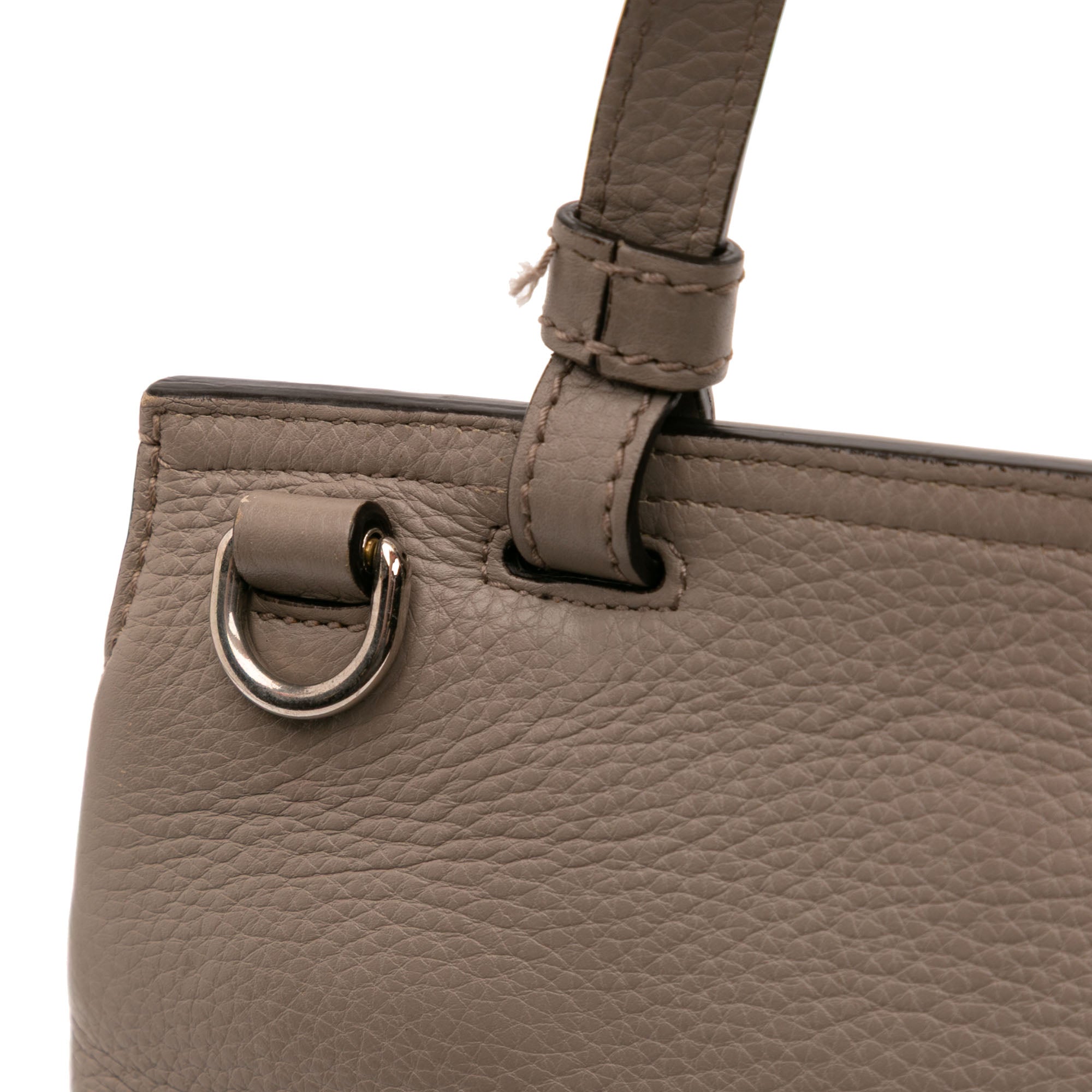Small Leather Bamboo Daily Satchel