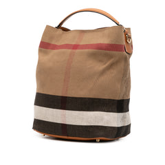 Medium Mega Check Canvas Ashby Bucket Bag
