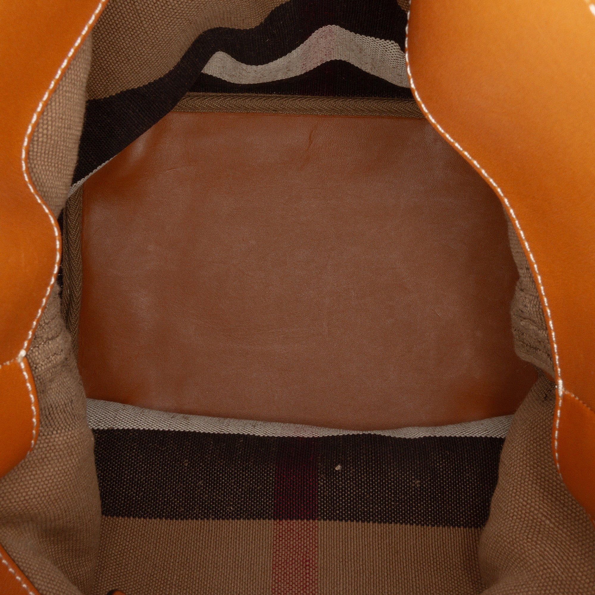 Medium Mega Check Canvas Ashby Bucket Bag