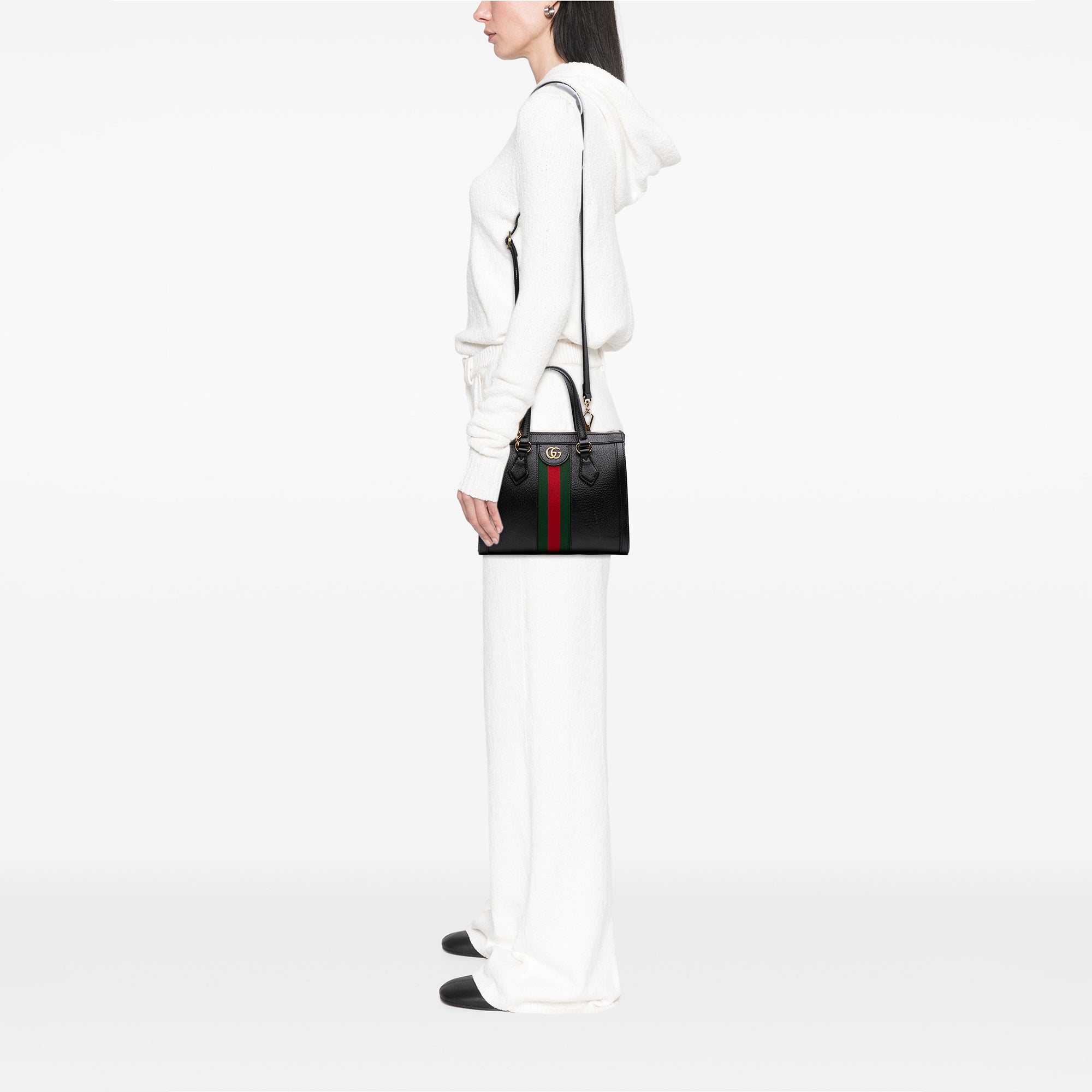 Small Leather Web Ophidia Satchel