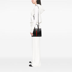 Small Leather Web Ophidia Satchel