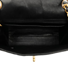 Small Square Lambskin Straight Single Flap