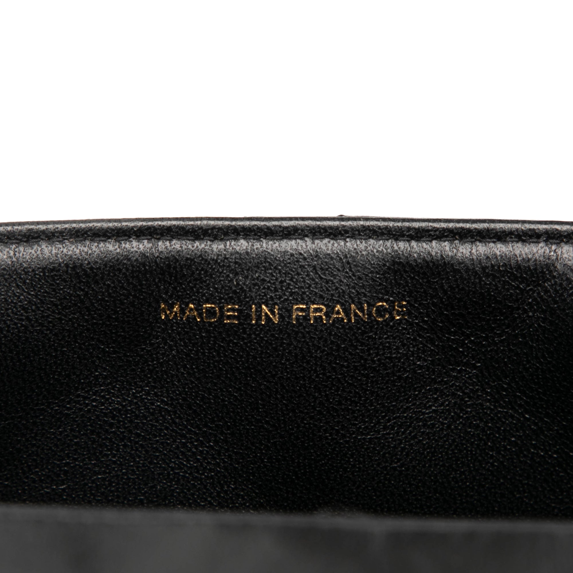 Small Square Lambskin Straight Single Flap