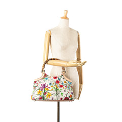 Flora Canvas Bamboo Handbag
