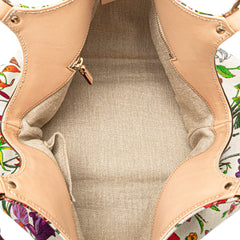 Flora Canvas Bamboo Handbag