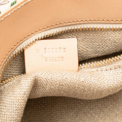 Flora Canvas Bamboo Handbag