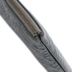 Large CC Embossed Lambskin Camellia O Case Clutch