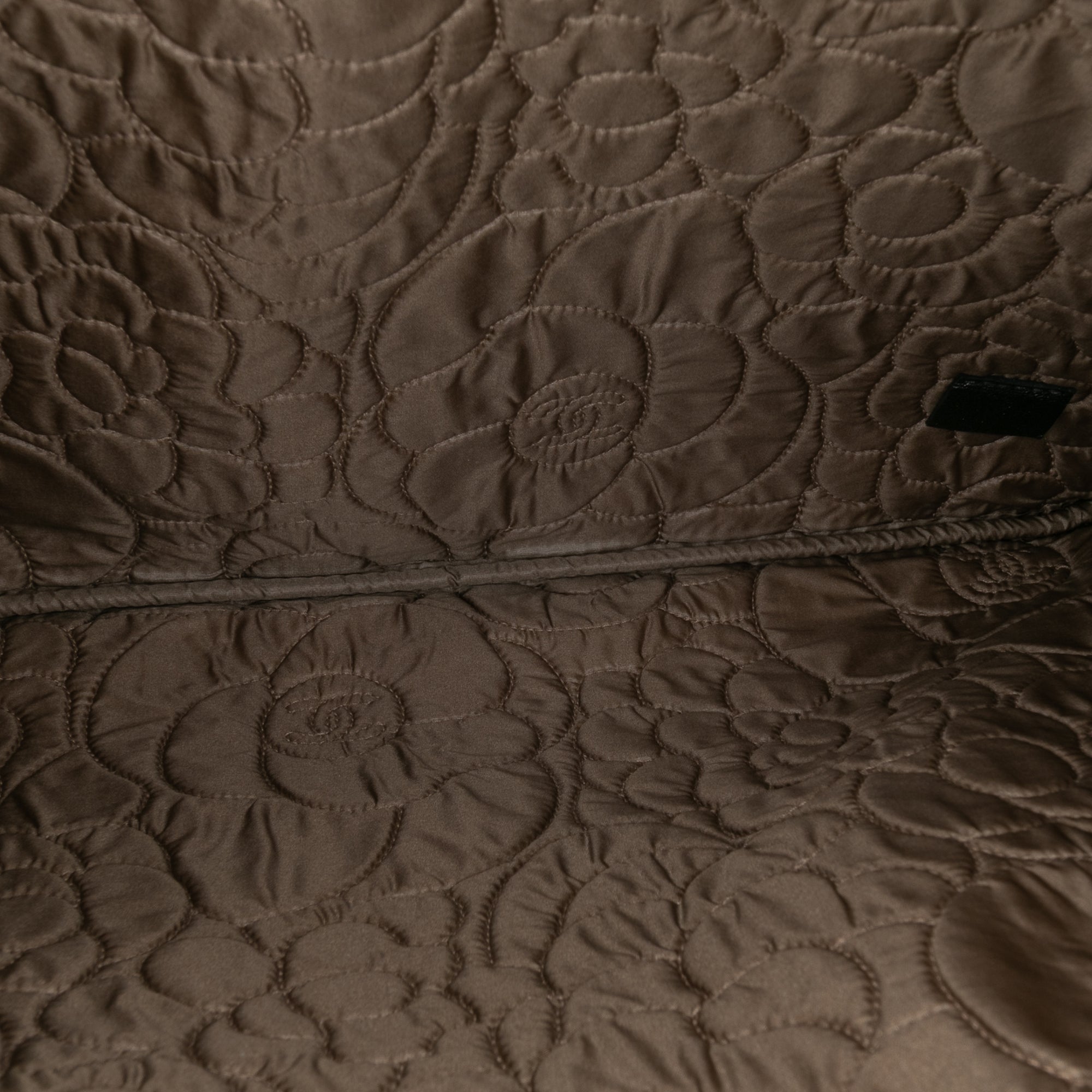 Large CC Embossed Lambskin Camellia O Case Clutch