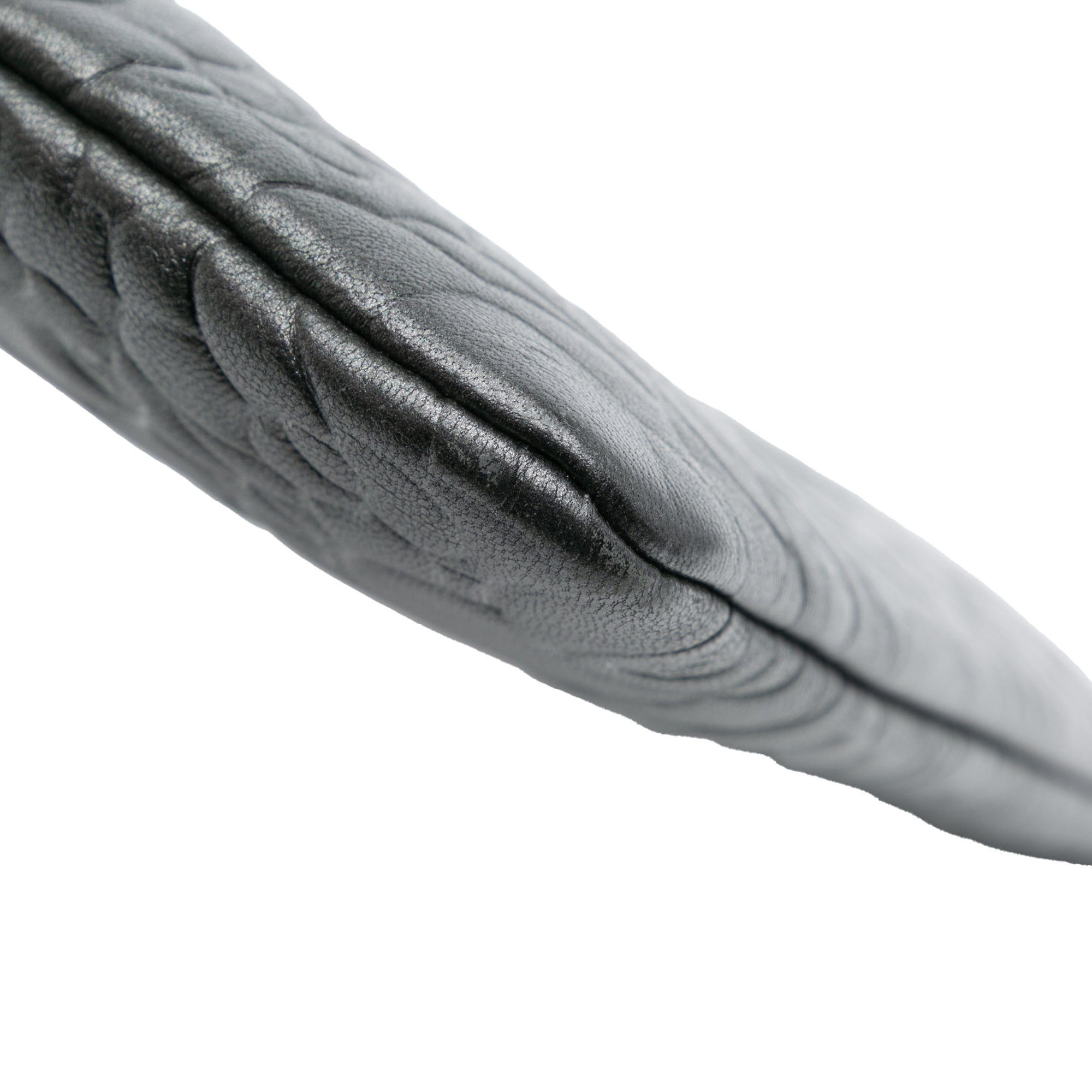 Large CC Embossed Lambskin Camellia O Case Clutch