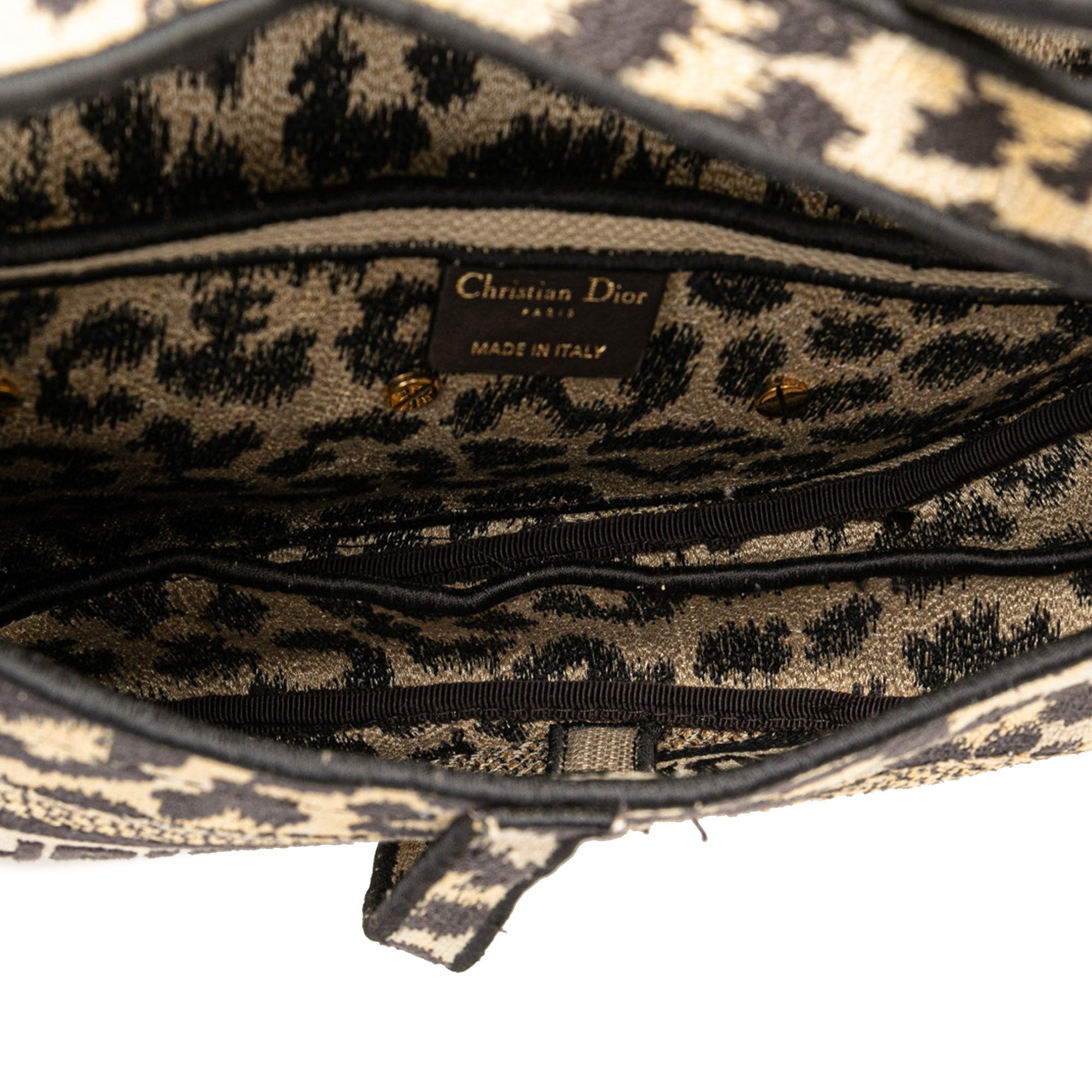 Mizza Embroidered Canvas Saddle Bag