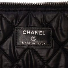 Large Quilted Patent O Case Clutch