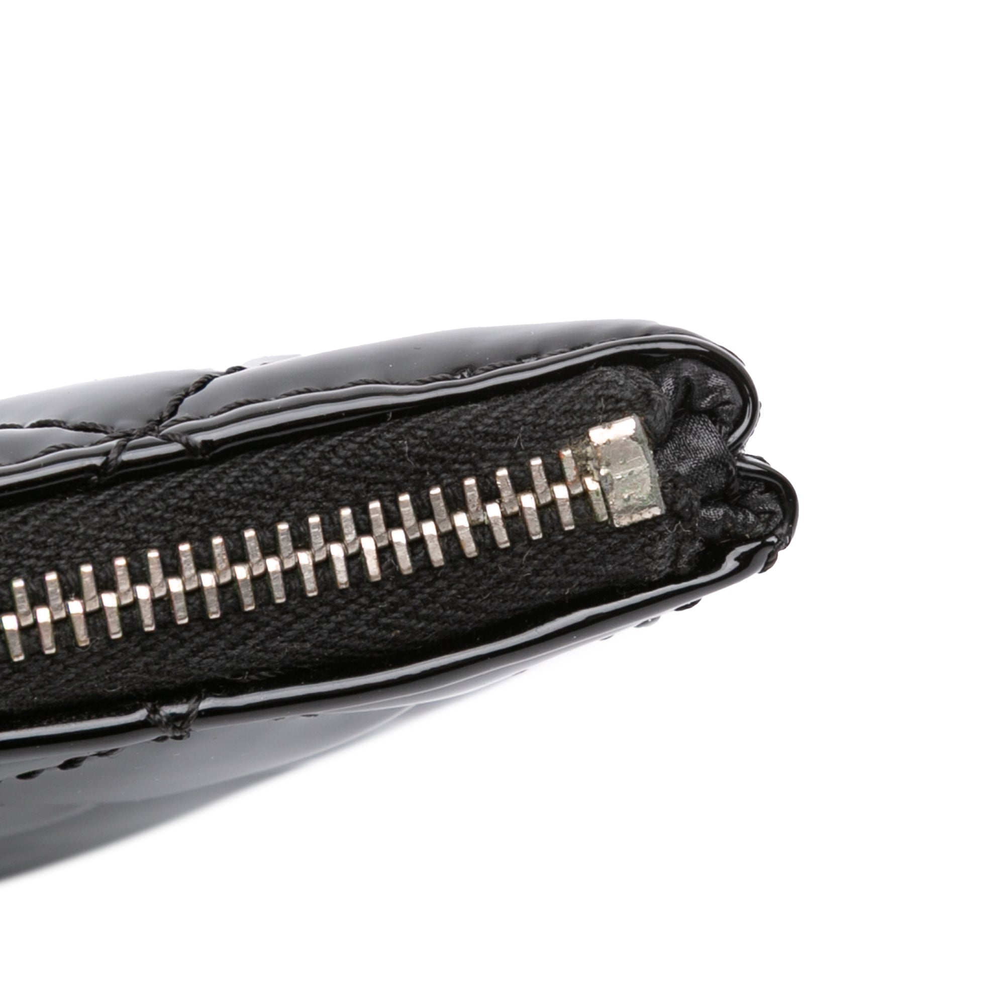 Large Quilted Patent O Case Clutch