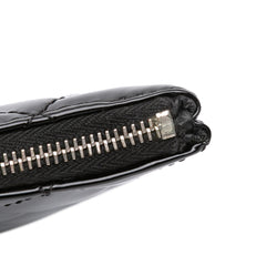 Large Quilted Patent O Case Clutch