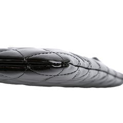 Large Quilted Patent O Case Clutch