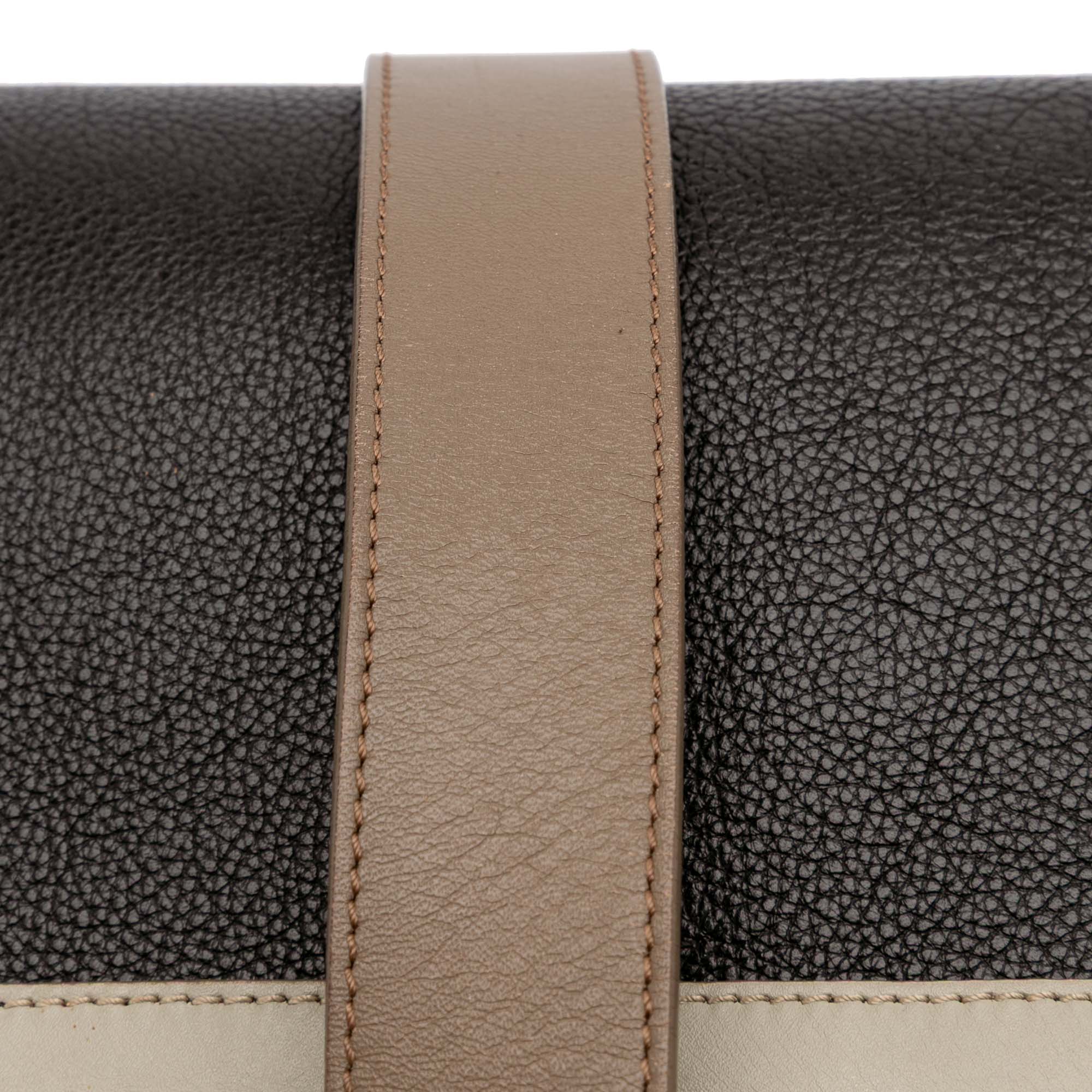 Medium Tricolor Leather Clare Shoulder Bag