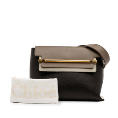 Medium Tricolor Leather Clare Shoulder Bag