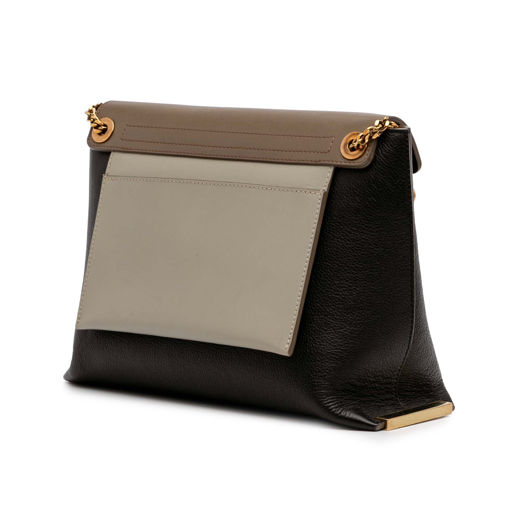 Medium Tricolor Leather Clare Shoulder Bag