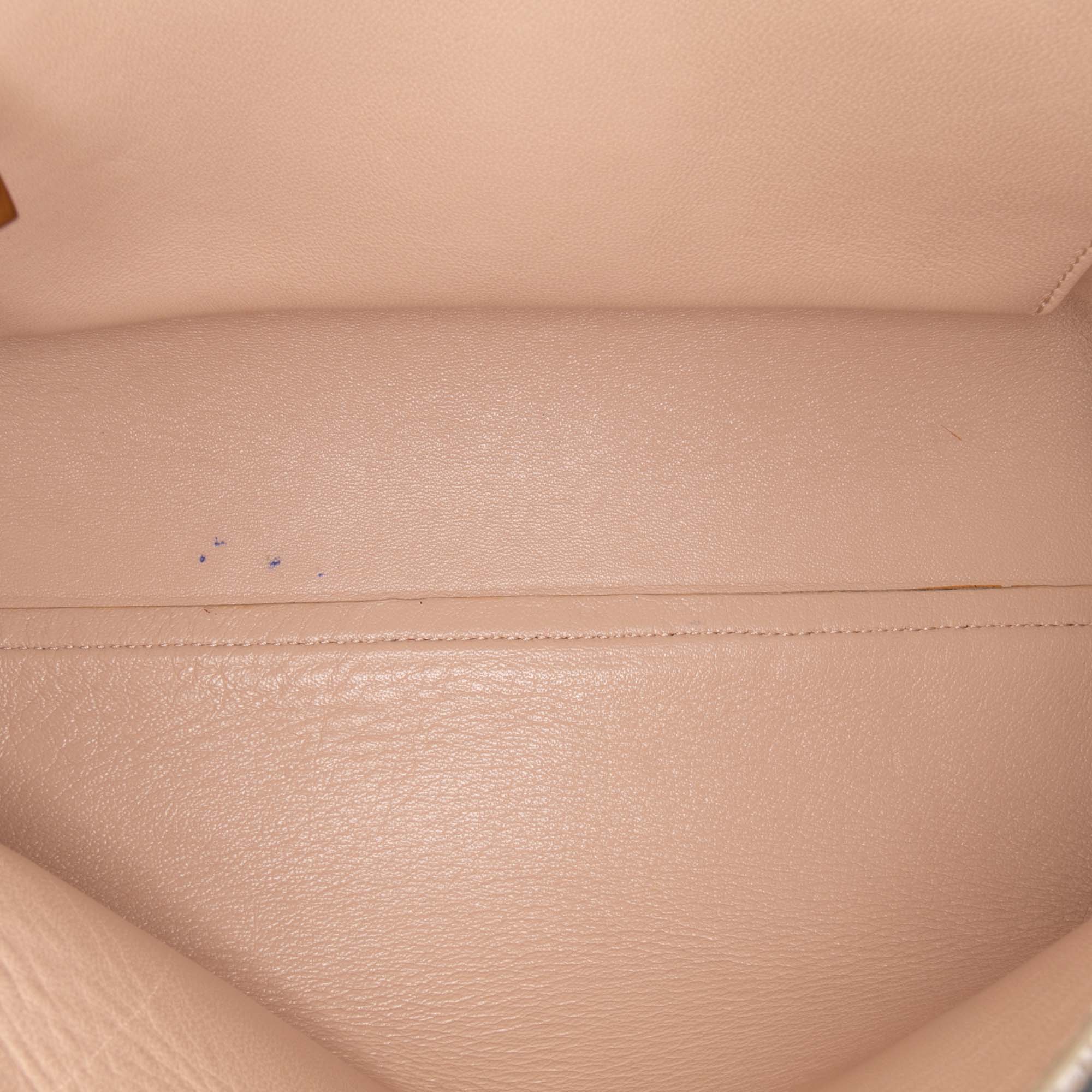 Medium Tricolor Leather Clare Shoulder Bag