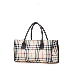 House Check Canvas Handbag