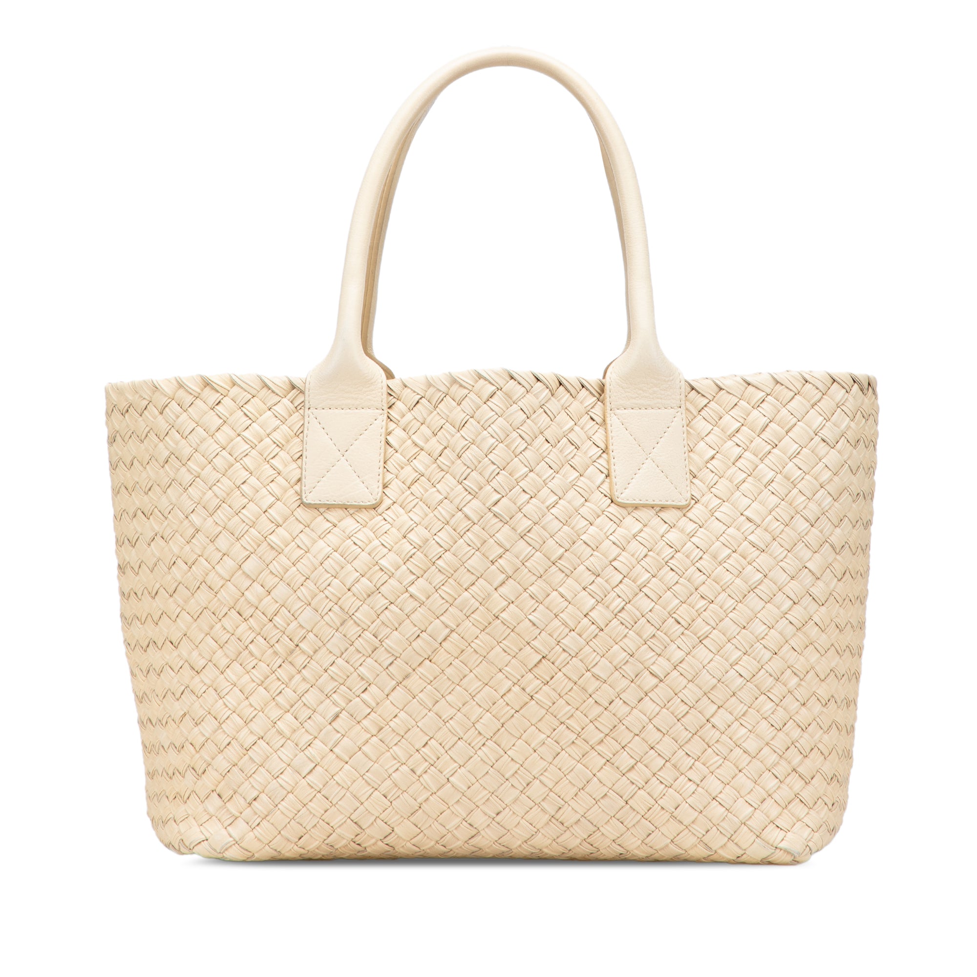 Small Lambskin Intreccio Cabat Tote